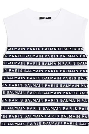 Balmain Tank top in cotone a righe