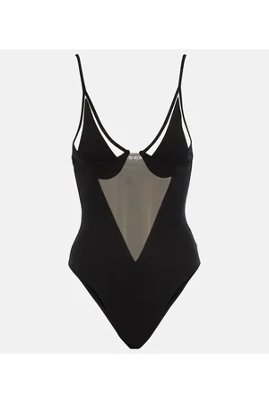 DAVID KOMA Body con pannelli in mesh