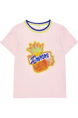 ZIMMERMANN T-shirt Raie in lino e cotone