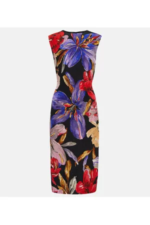 DRIES VAN NOTEN Abito midi in raso