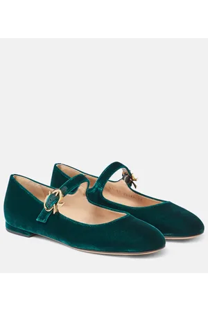 Gianvito Rossi Ballerine Mary Ribbon in velluto