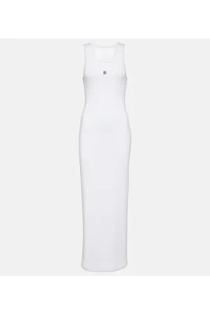 Givenchy Abito lungo in jersey di cotone a coste
