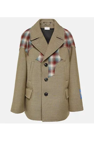 Maison Margiela X Pendleton - Cappotto in cotone, mohair e lana
