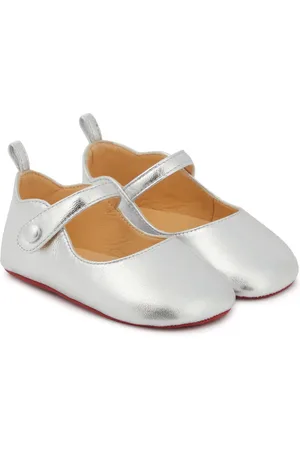 Christian Louboutin Baby - Ballerine Love Chick in pelle metallizzata