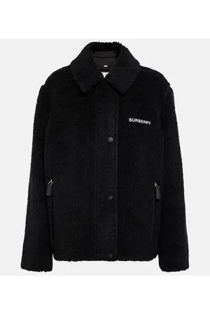 Burberry Giacca in pile di misto lana con ricamo