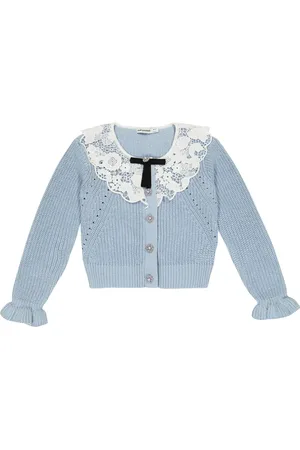 Self-Portrait Cardigan in cotone e lana