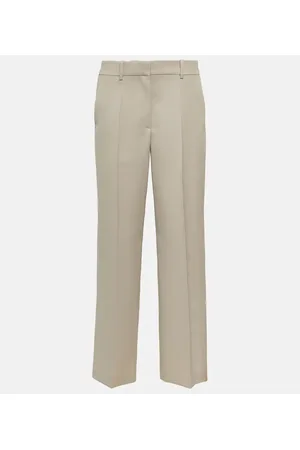 The Row Pantaloni regular in lana a vita alta