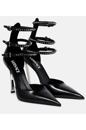 VERSACE Pumps Pin-Point in pelle con borchie