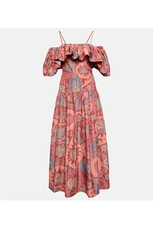 ULLA JOHNSON Abito lungo Izra con stampa paisley