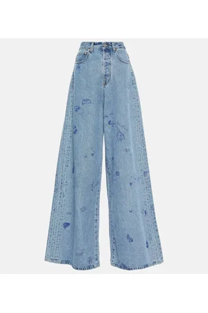 Vetements Jeans a gamba larga e vita bassa