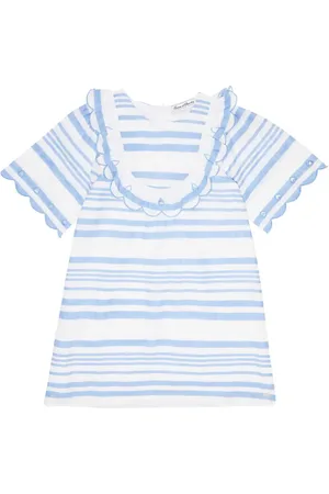 Tartine Et Chocolat Abito in chambray di cotone a righe