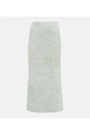 ULLA JOHNSON Gonna midi Kaiya in maglia a vita alta