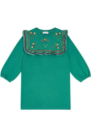 Stella McCartney Abito in jersey di cotone con ricamo