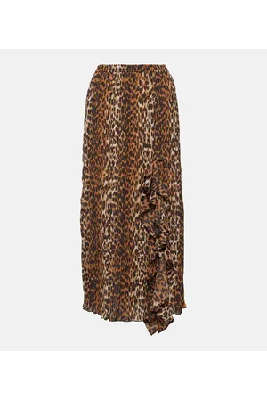 Ganni Abito midi in georgette con stampa