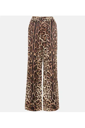 Dolce & Gabbana Pantaloni in seta con stampa