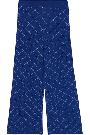 MORLEY Pantaloni Ona in maglia di lana a quadri