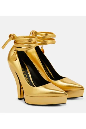 Tom Ford Pumps in pelle metallizzata con plateau