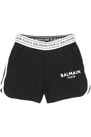 Balmain Shorts in jersey di cotone con logo