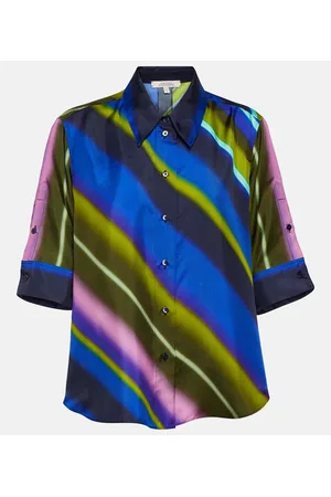 Dorothee Schumacher Blusa in twill di seta a righe