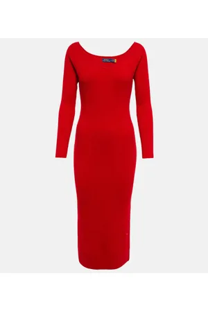Ralph Lauren Abito midi in misto lana e cashmere