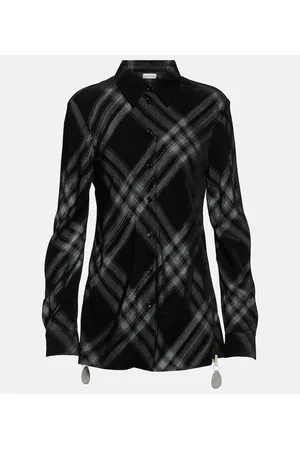 Burberry Camicia Check in velluto