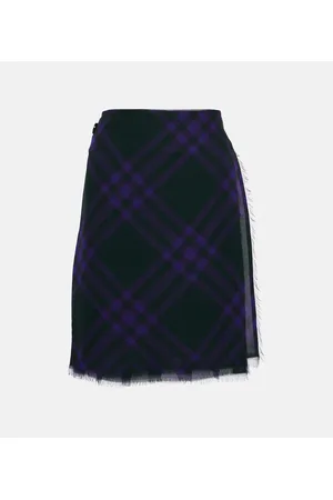Burberry Minigonna in seta a quadri