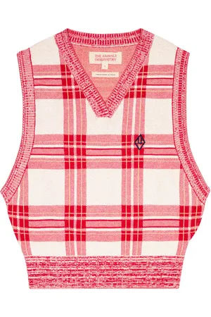The Animals Observatory Gilet Bat in cotone a quadri