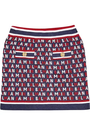 Balmain Gonna in jacquard di misto cotone