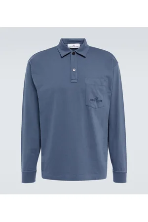 Stone Island Polo in cotone a maniche lunghe