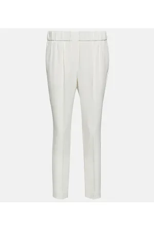 Brunello Cucinelli Pantaloni in crêpe di misto seta