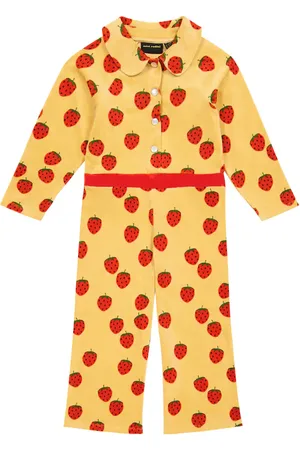 Mini Rodini Jumpsuit in velour con stampa