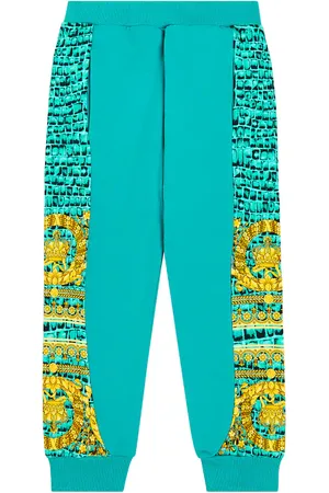 VERSACE Pantaloni sportivi Baroccodile in jersey