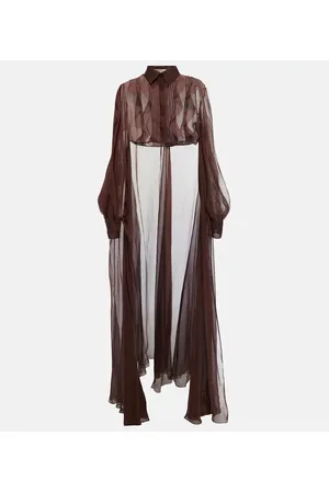 VALENTINO Top in chiffon di seta