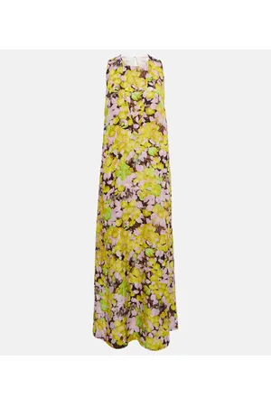 DRIES VAN NOTEN Abito lungo con stampa