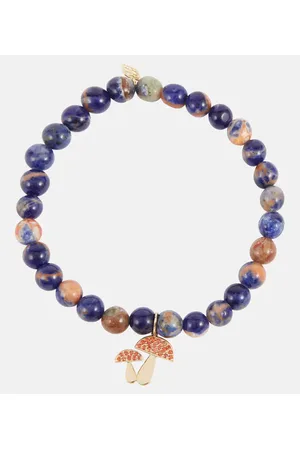 Sydney Evan Bracciale in oro 14kt con perline, zaffiri e sodalite