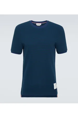 Thom Browne T-shirt in jersey di cotone a righe