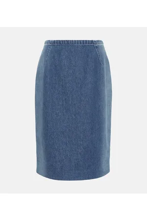 VERSACE Gonna midi di jeans