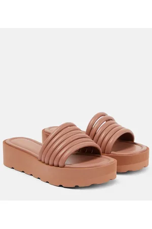Gianvito Rossi Sandali in pelle con plateau
