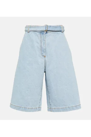 Etro Shorts di jeans con ricamo
