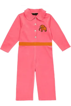 Mini Rodini Jumpsuit in velluto con ricamo
