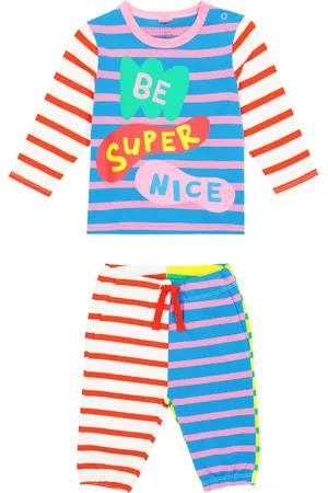 Stella McCartney Baby - Top e pantaloni sportivi in jersey di cotone