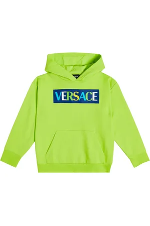 VERSACE Felpa con cappuccio in jersey di cotone