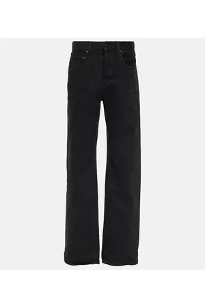 Saint Laurent Jeans a gamba larga e vita alta
