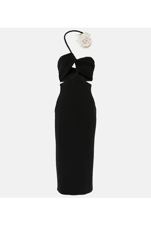 MAGDA BUTRYM Abito midi con cut-out e applicazione floreale
