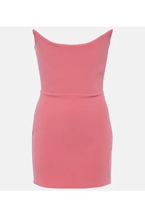 ALEX PERRY Abito bustier midi in crêpe