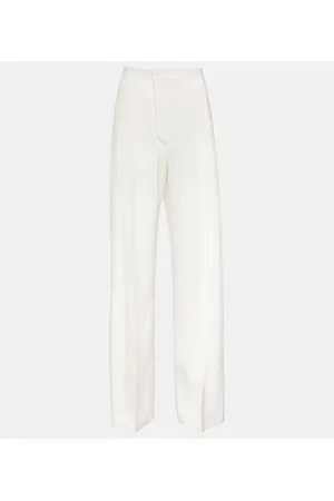 Victoria Beckham Pantaloni in misto lana a vita alta