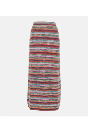 Chloé Chloé Gonna midi in cashmere e lana