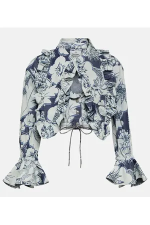 Vivienne Westwood Blusa Heart in cotone con stampa e ruches