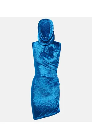Alaïa Alaïa Miniabito in velluto con cappuccio