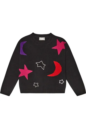 Il gufo Pullover in lana vergine con intarsio